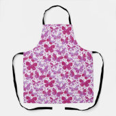 Schmetterlinge Wasserfarbe Magenta Rosa Schürze (Vorderseite)