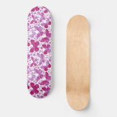 Schmetterlinge Wasserfarbe Magenta Rosa Skateboard (Vorderseite)