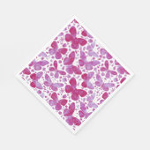 Schmetterlinge Wasserfarbe Moderne Magenta Rosa Serviette (Ecke)