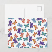 Schmetterlinge Wasserfarbmuster Postkarte (Vorne/Hinten)