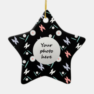 Schmetterlinge Weihnachtsbaumanhänger Keramikornament