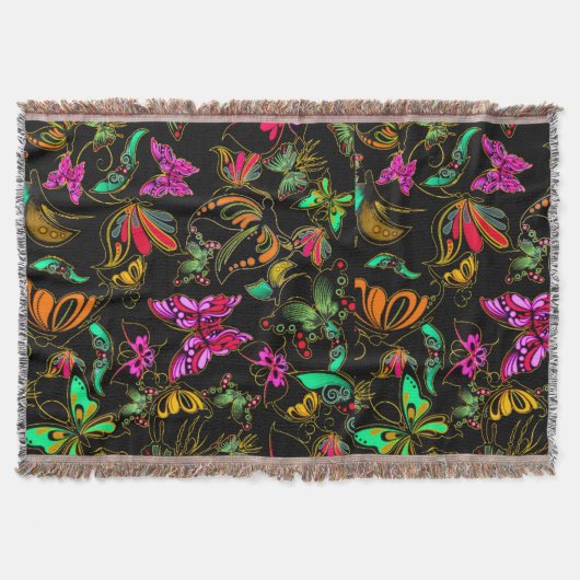 Schmetterlinge werfen Blanket Decke (Vorderseite)