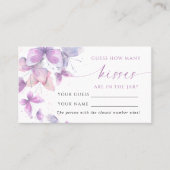 Schmetterlinge Wie viele Kisses Shower Game Karte (Vorderseite)