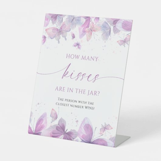 Schmetterlinge, wie viele Küsse im Jar sind Sockelschild (Vorderseite)