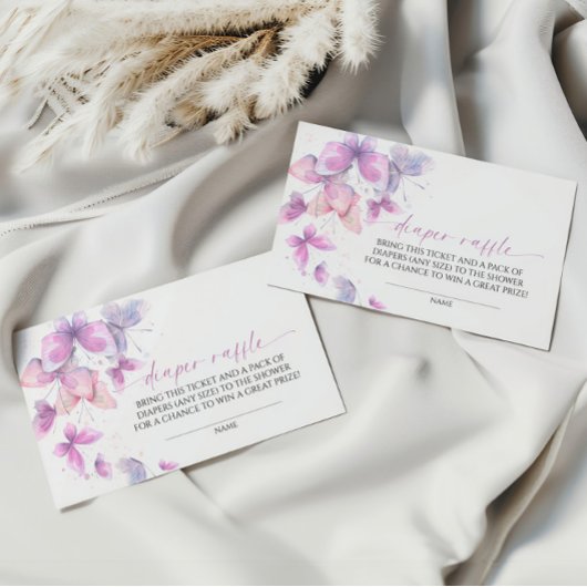 Schmetterlinge Windeln Begleitkarte