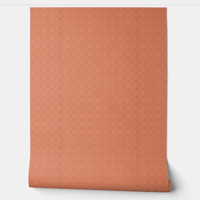 Schmetterlinge & Wirbel-Designs orange Tapete (Abrollen)