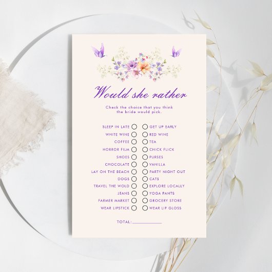 Schmetterlinge würden eher Brautparty spielen