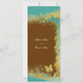 Schmetterlinge zum Thema aquamarine Hochzeit - Ers Einladung (Vorderseite)