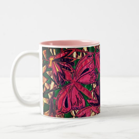 Schmetterlinge Zweifarbige Tasse (Links)