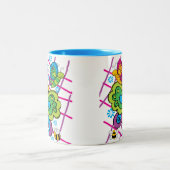 Schmetterlinge Zweifarbige Tasse (Mittel)