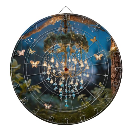 Schmetterlingier Kronleuchter im magischen Wald Da Dartscheibe (vorne)