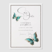 SchmetterlingJuwel Save the Date Pergament Einladungen (Vorderseite)