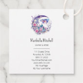 Schmetterlingkristalle Crescent Moon Blume Spiritu Geschenkanhänger (Rückseite)