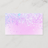 Schmetterlinglogo auf Imitate Glitzer vielen Dank Visitenkarte (Rückseite)