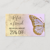 Schmetterlinglogo eines Freundes Visitenkarte (Vorderseite)