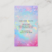 Schmetterlinglogo Imitate aus Glitzer Visitenkarte (Rückseite)