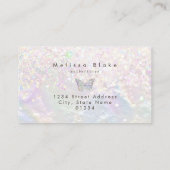 Schmetterlinglogo Imitate Pastellfarben Glitzer Vi Visitenkarte (Rückseite)