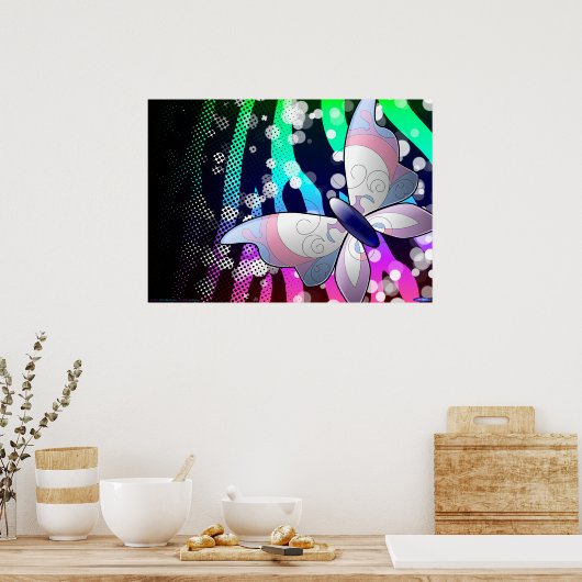 Schmetterlingposter (anpassbar) poster (Küche)