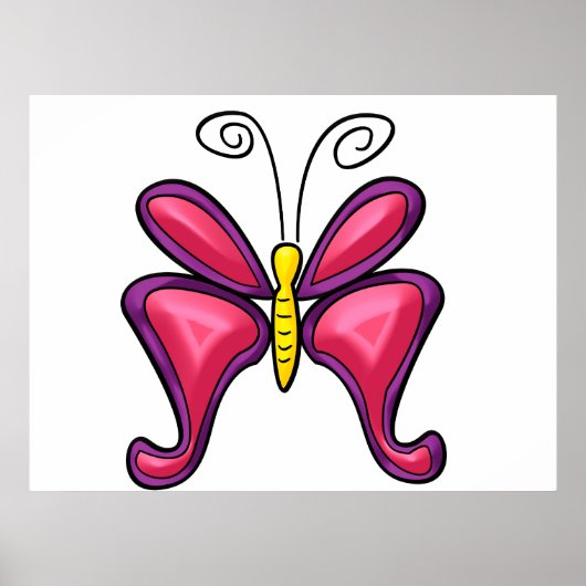 Schmetterlingposter Poster (Vorne)