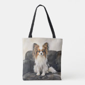 Schmetterlings-Acrylfoto-Kachel Tasche (Rückseite)