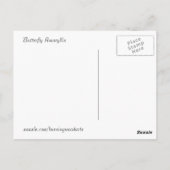 Schmetterlings-Amaryllis Postkarte (Rückseite)