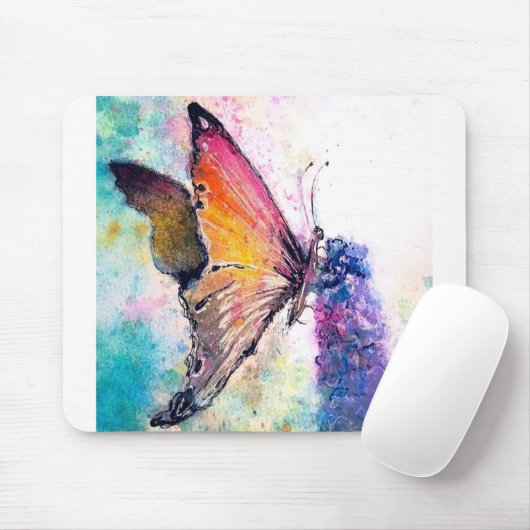 Schmetterlings-Aquarell Mousepad (Mit Mouse)