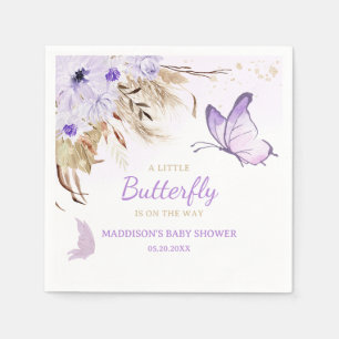 Schmetterlings-Baby-Party mit Blumenmuster Serviette