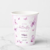 Schmetterlings-Baby-Party Pappbecher (Vorderseite)