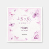 Schmetterlings-Baby-Party Serviette (Vorderseite)