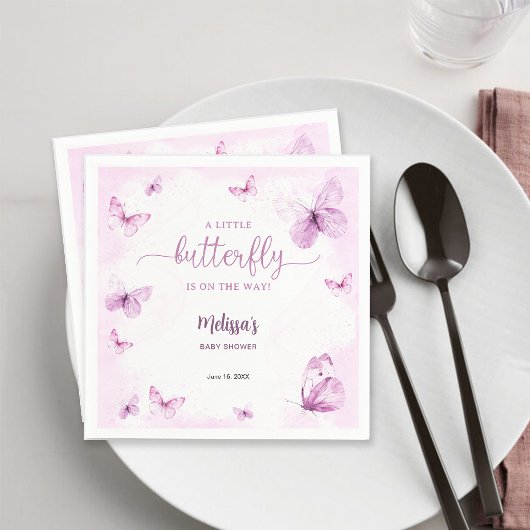 Schmetterlings-Baby-Party Serviette