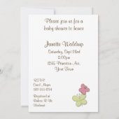 Schmetterlings-Babyparty-Einladungs-Schablone Einladung (Rückseite)