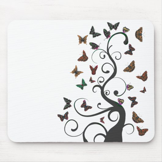 Schmetterlings-Baum Mousepad (Vorne)