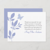 Schmetterlings-Begräbnis- Anmerkungs-Karten-flache Dankeskarte (Vorne/Hinten)