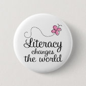 Schmetterlings-Bildung ändert das Weltgeschenk Button (Vorderseite)