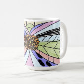 Schmetterlings-Blumen-Leerzeichen Kaffeetasse (VorderseiteRechts)