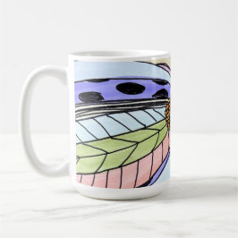 Schmetterlings-Blumen-Leerzeichen Kaffeetasse