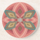 Schmetterlings-Blumen-Mandala Getränkeuntersetzer (Vorne)