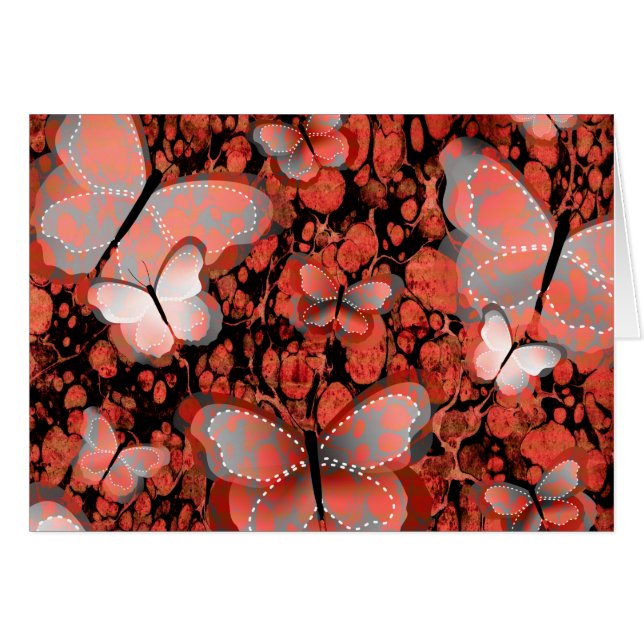 Schmetterlings-Blumen-orange Pfirsich-Mit (Vorderseite (Horizontal))