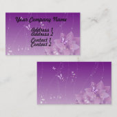 Schmetterlings-Blumen Visitenkarte (Vorne/Hinten)