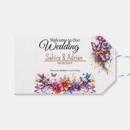 Schmetterlings-Blumengeschenktasche - Individualis Geschenkanhänger