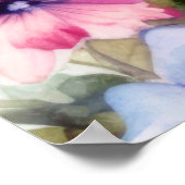 Schmetterlings-Blumenmuster Poster (Ecke)