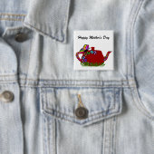 Schmetterlings-Blumentee-Topfknopf Button (Beispiel)