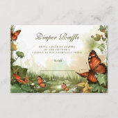 Schmetterlings-Blüten-Windel-Raffle Begleitkarte (Vorderseite)