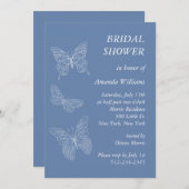 Schmetterlings-Brautparty Einladung (Vorne/Hinten)