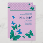 Schmetterlings-Brautparty-Einladung Einladung (Vorne/Hinten)