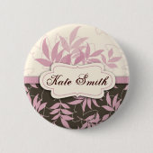 Schmetterlings-Brisen-Namensschild-Knopf Button (Vorderseite)