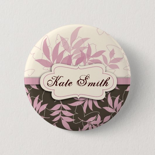 Schmetterlings-Brisen-Namensschild-Knopf Button (Vorderseite)