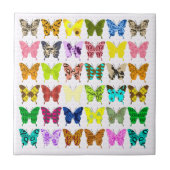 Schmetterlings-Collage Fliese (Vorderseite)