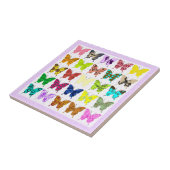 Schmetterlings-Collage Fliese (Seite)