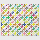 Schmetterlings-Collage Geschenkpapier (Flach)